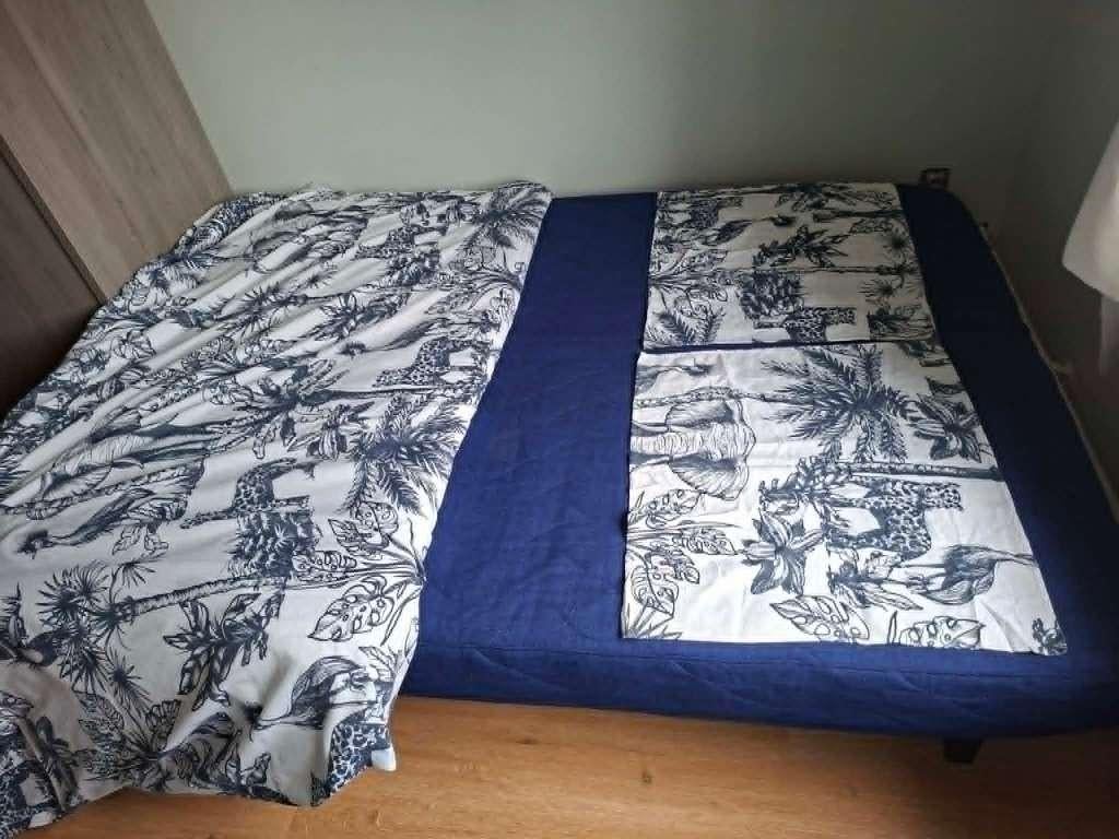 bedbank, Huis en Inrichting, Slaapkamer | Slaapbanken, Ophalen, Blauw, Nieuw, 140 cm