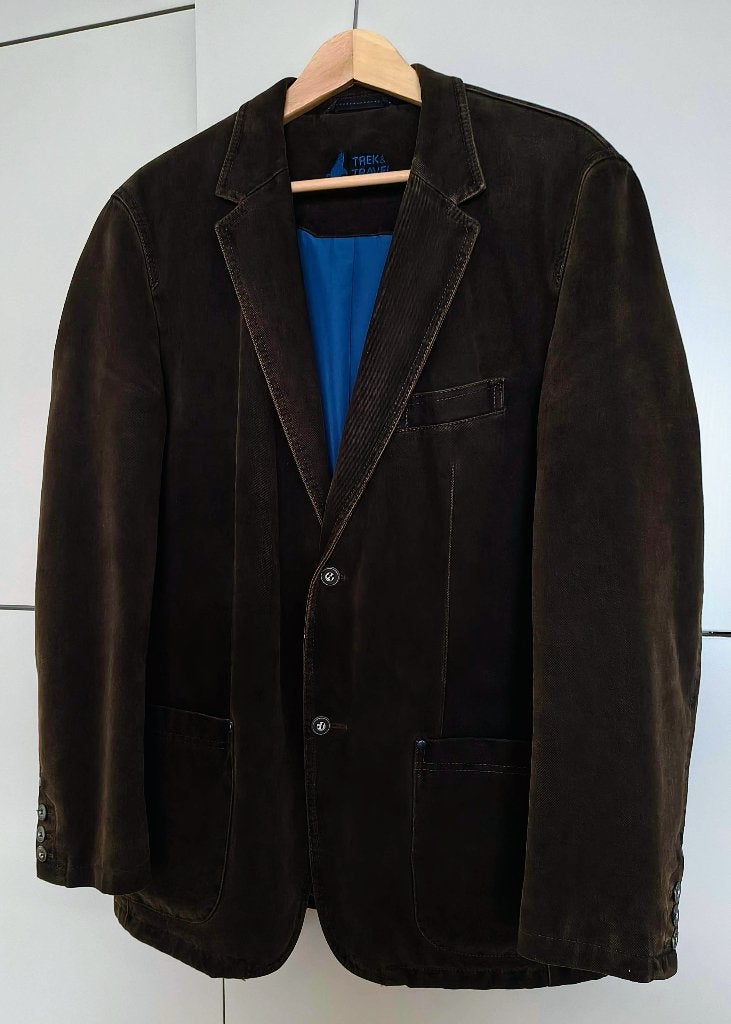 Herenvest (blazer) - donkerbruin, Large, Kleding | Heren, Maat 52/54 (L), Bruin, Ophalen of Verzenden, Travel Trek