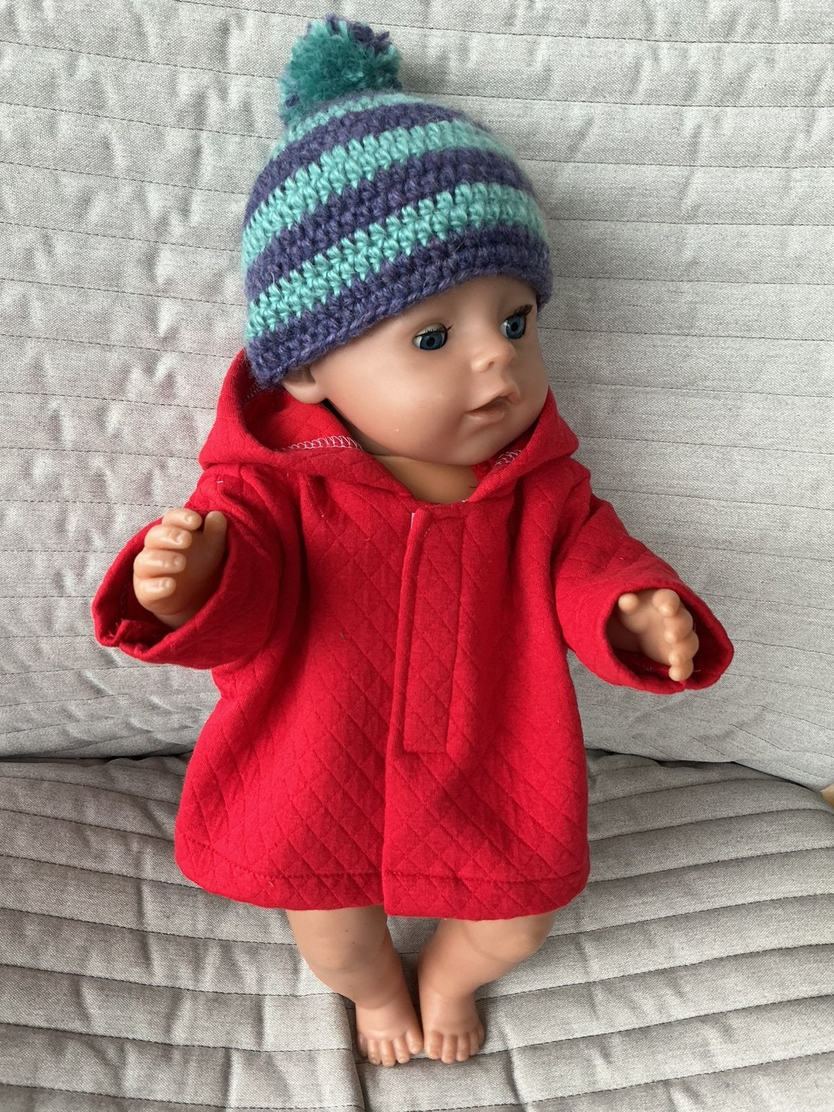 Koopje 11: Nieuw  voor babyborn: rode jas met muts, Ophalen of Verzenden, Nieuw, Babypop