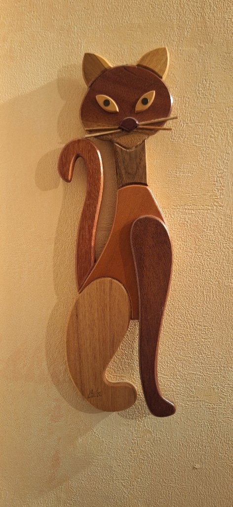 Houten beeld, Antiek en Kunst, Ophalen, Zoogdier, Beeld, Hout