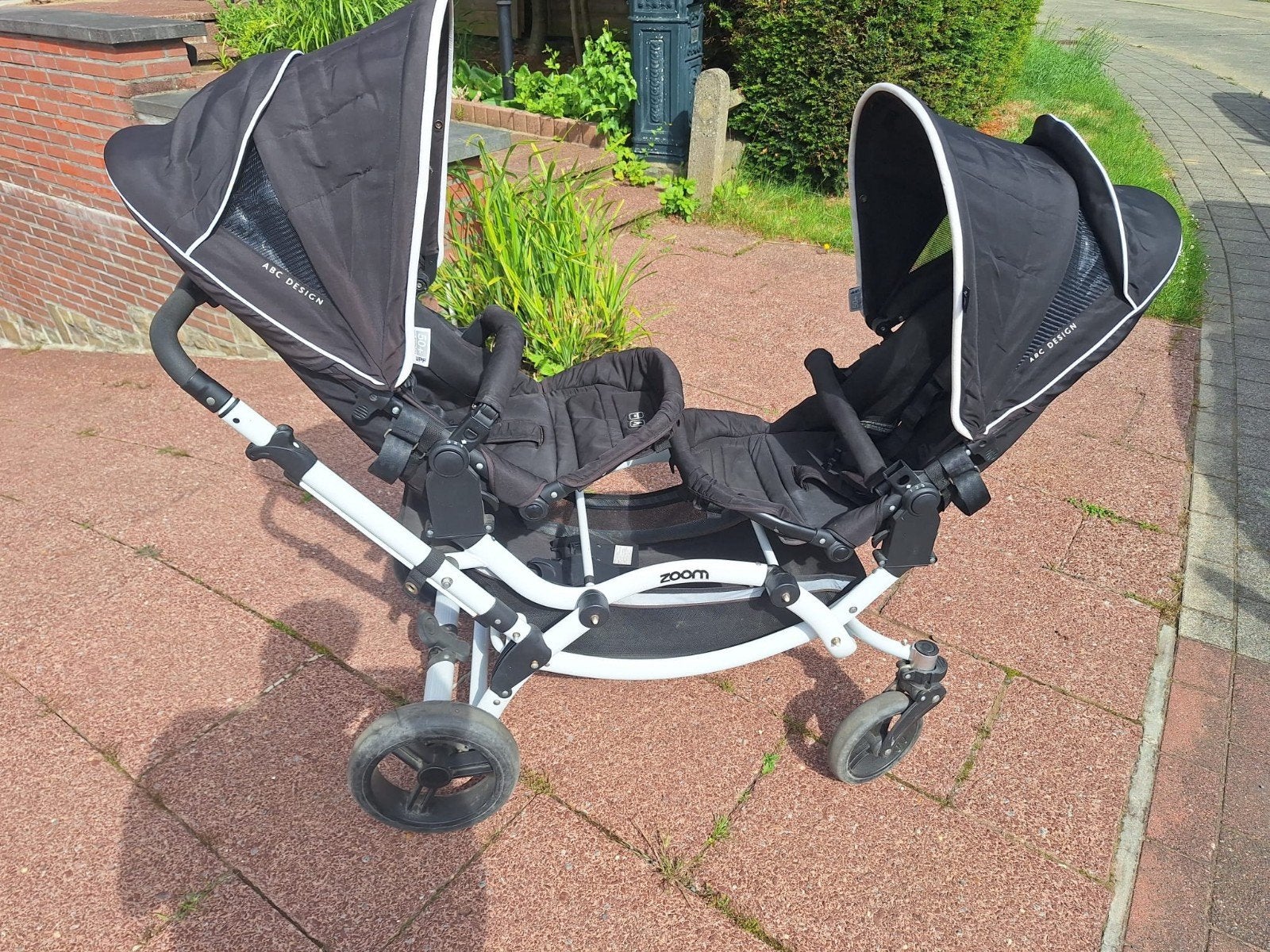 Dubbele kinderwagen - dubbele koets, Ophalen