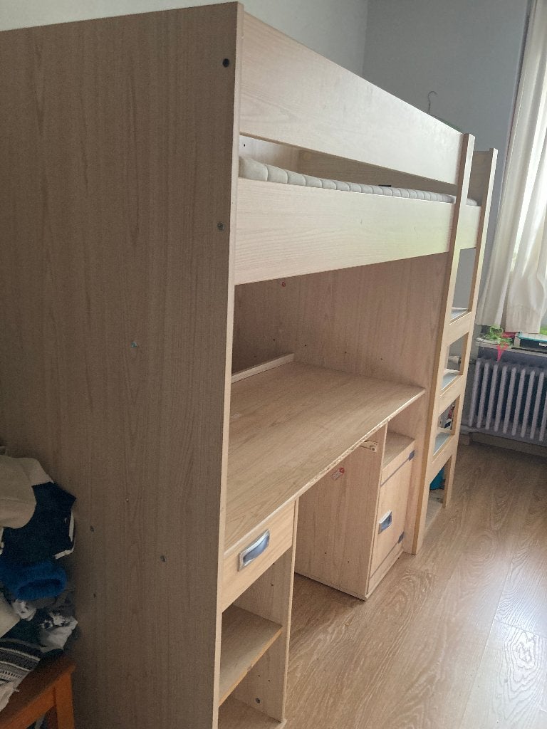 Hoogslaper met bureau, Ophalen, Gebruikt, Hoogslaper