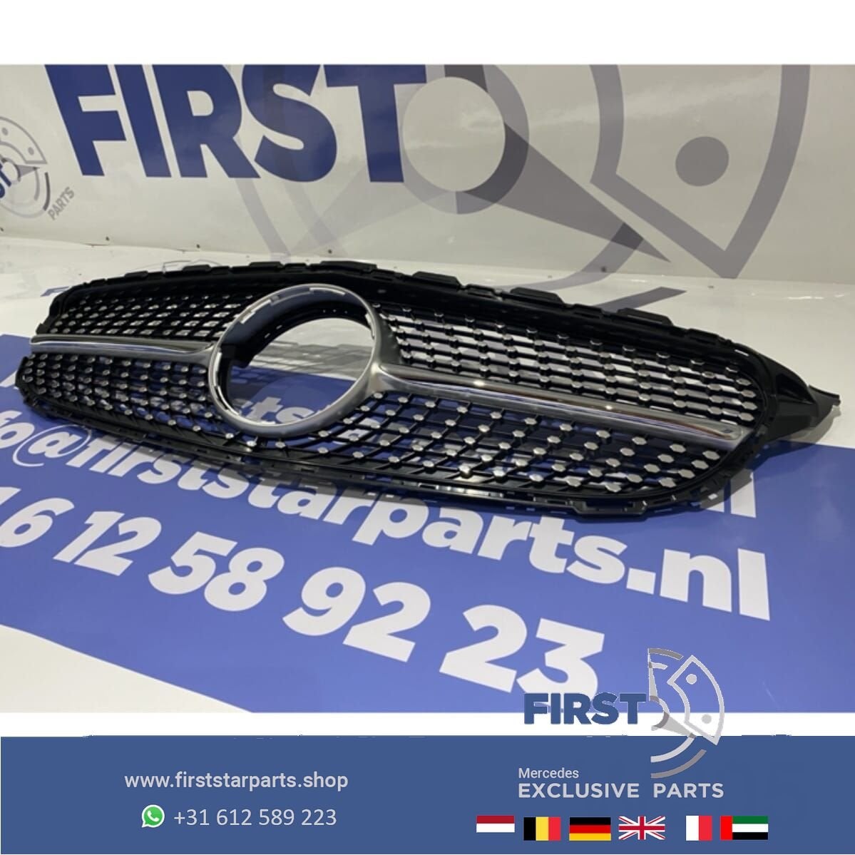 W205 S205 C205 C KLASSE AMG DIAMANT GRIL Mercedes DIAMOND GR, Gebruikt, -, Ophalen of Verzenden, -