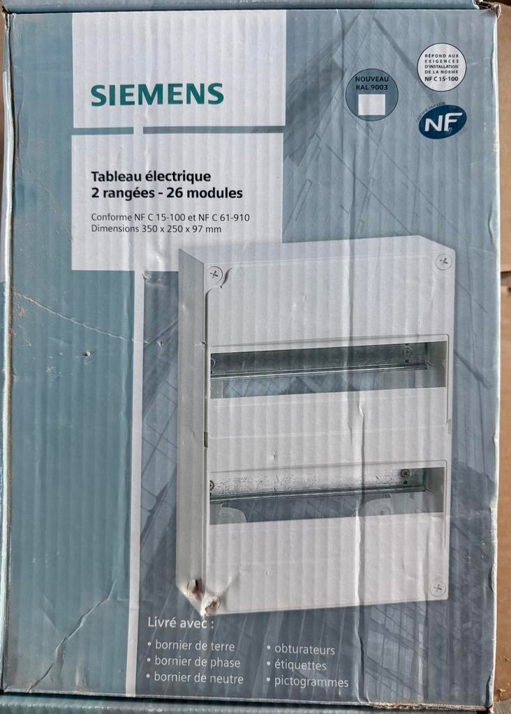 SEIEMENS Tableau électrique nu 2 rangées 26 modules, Enlèvement ou Envoi, Neuf