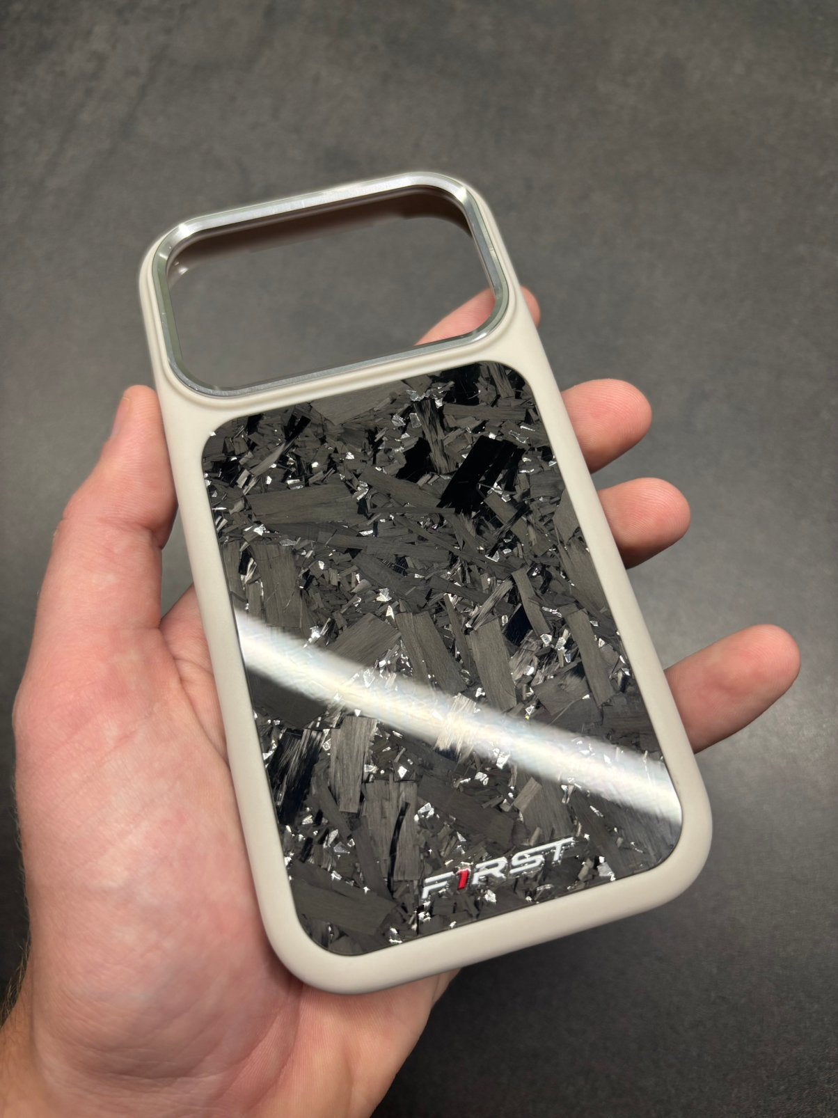 iPhone 18 Pro & Pro Max hoesjes zilver forged carbon, IPhone 16 Pro, Rondom bescherming, Frontje of Cover, Nieuw