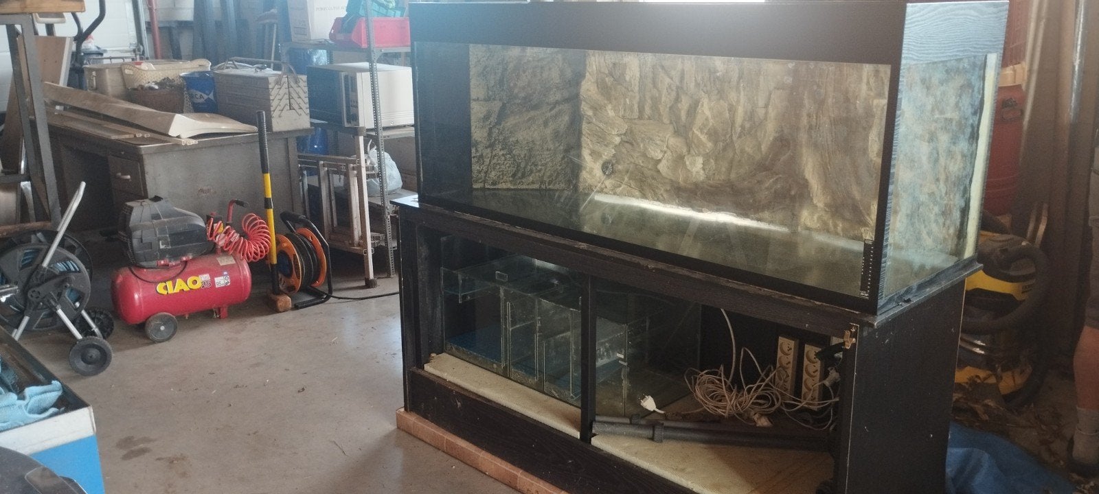 aquarium 450l met bioloog, Ophalen, Gebruikt, Leeg aquarium, Inclusief deksel