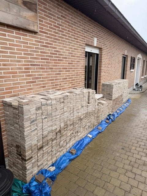 Gratis klinkers op te halen (+-80-90m²), Enlèvement, Utilisé, Briques