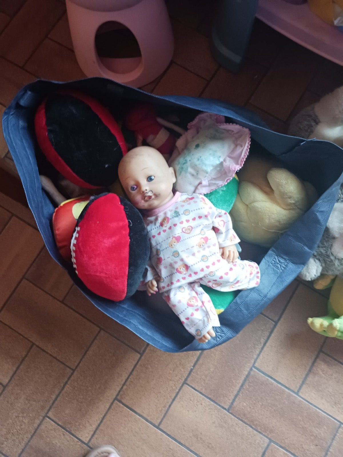 speelgoed zakje, Ophalen