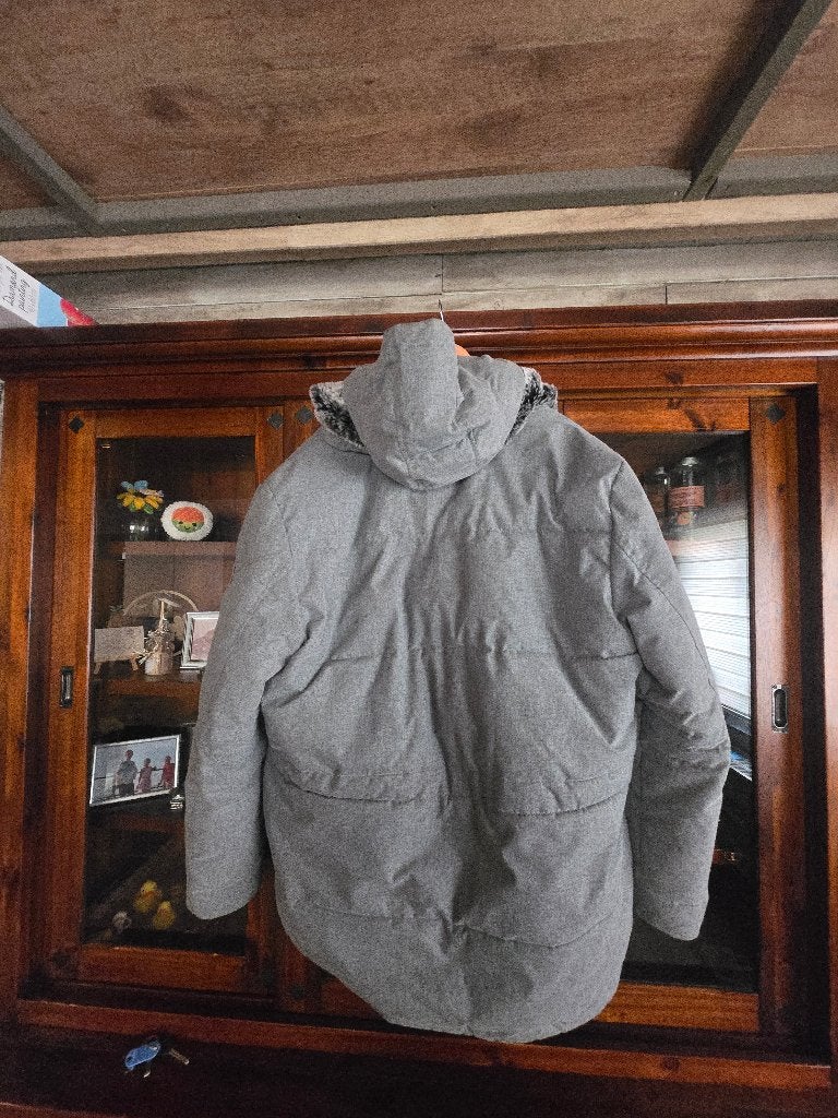 Winterjas, Ophalen of Verzenden, Zo goed als nieuw, Maat 56/58 (XL), Grijs