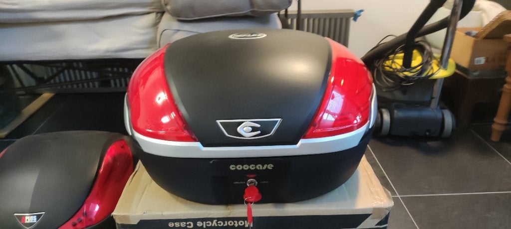 Coocase Reflex 50 Liter Topkoffer, sleutels en montageplaat, Motos, Enlèvement, Neuf
