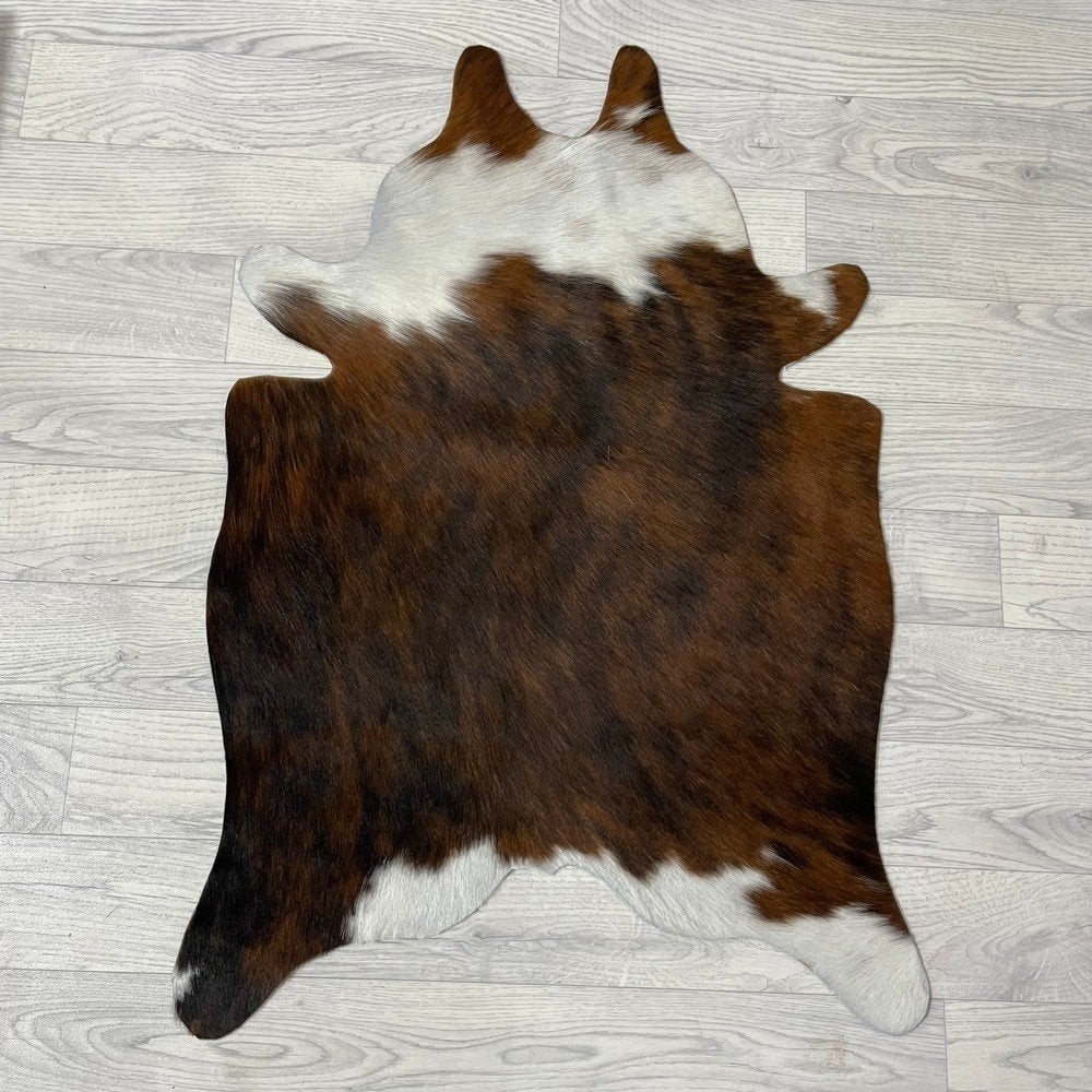 Mini koeienhuid bruin wit zwart 90x60cm #403 | Lederstore, Meerkleurig, Wandkleed, Nieuw, Ophalen of Verzenden