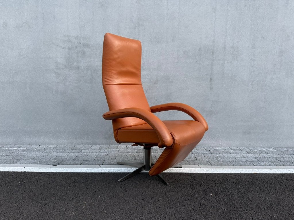 JORI Yoga Multi-Move relaxfauteuil Maxi in biscuit leder, 75 à 100 cm, Enlèvement ou Envoi, Comme neuf, Vitra cassina edra colombo durlet corbusier minotti joli flos