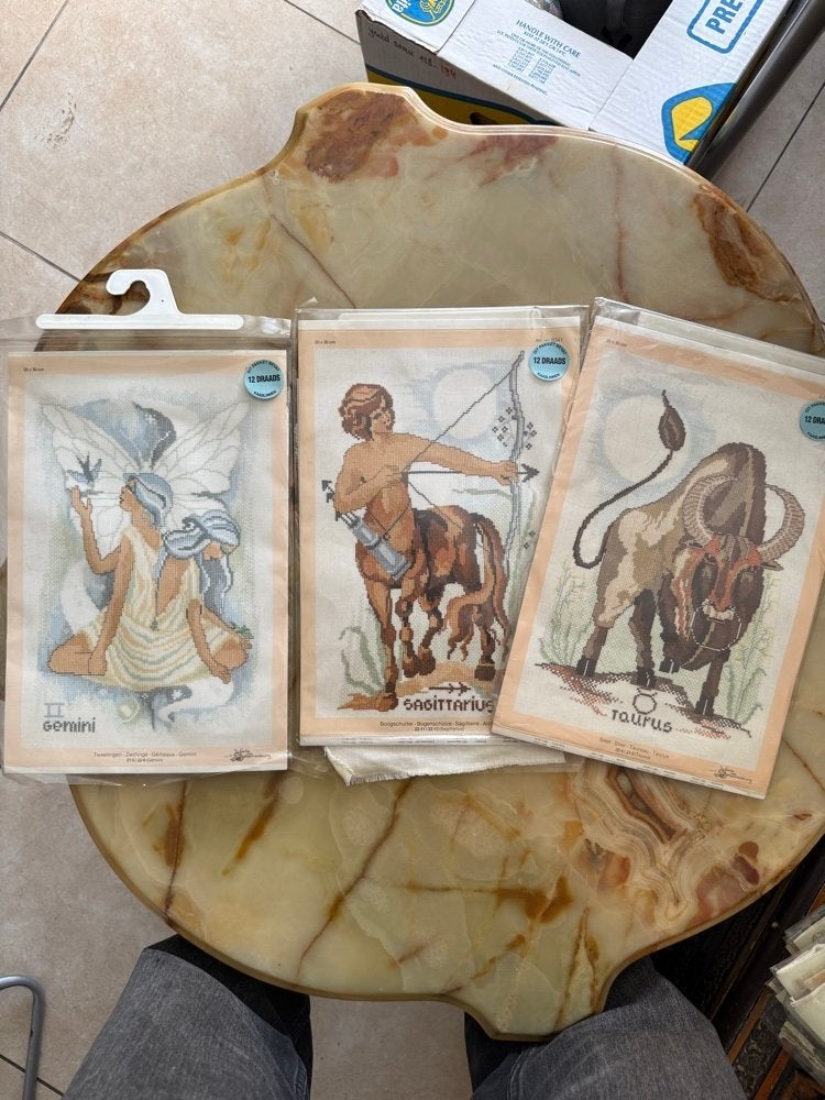 Lot Vintage Borduurpakketten Maria van Scharrenburg, Hobby en Vrije tijd, Ophalen of Verzenden, Patroon