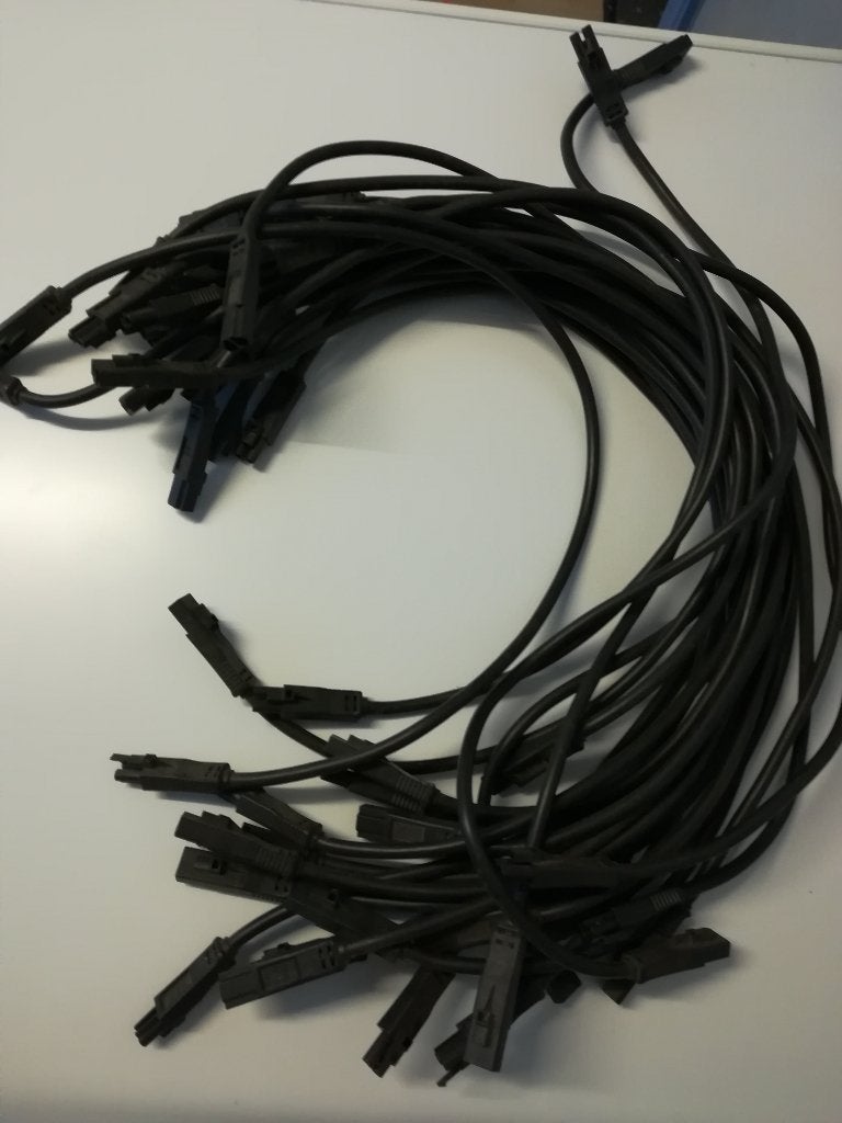 26x Wieland patchkabel 1m 250v / 16A, Muziek en Instrumenten, Ophalen of Verzenden, Gebruikt, Licht