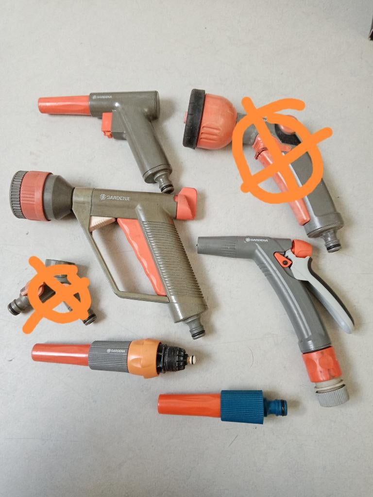 Pistolets, dispositifs Gardena pour tuyaux d'arosage, Enlèvement ou Envoi, Utilisé, Autres types