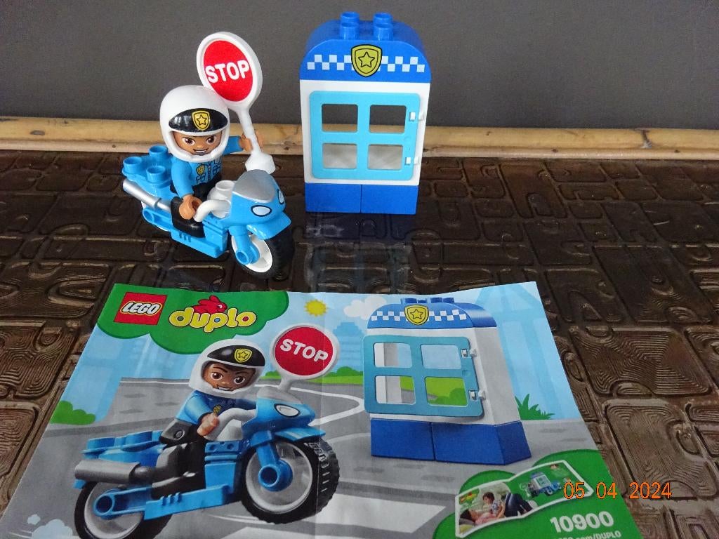 10900 DUPLO Town De politiemotor*VOLLEDIG*, Ophalen of Verzenden, Duplo