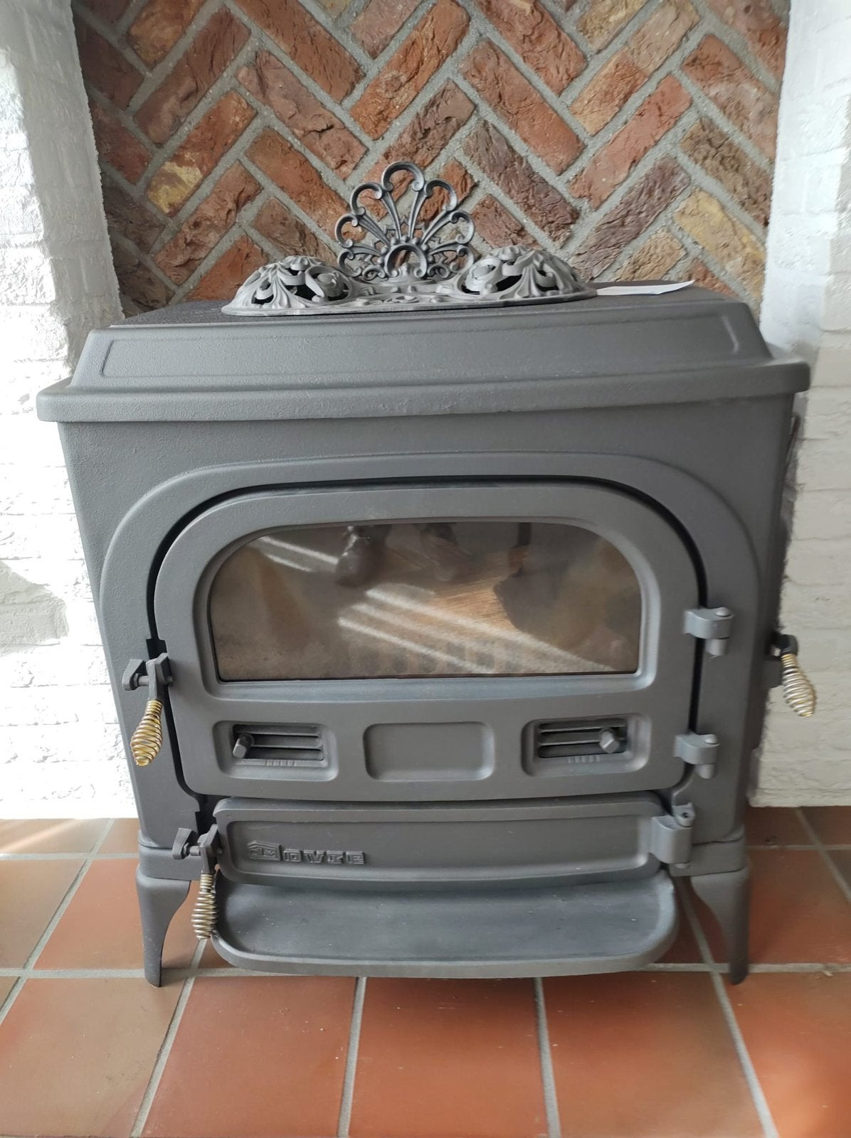 Gietijzeren houten kachel perfecte staat, Ophalen, Houtkachel, Zo goed als nieuw, Vrijstaand