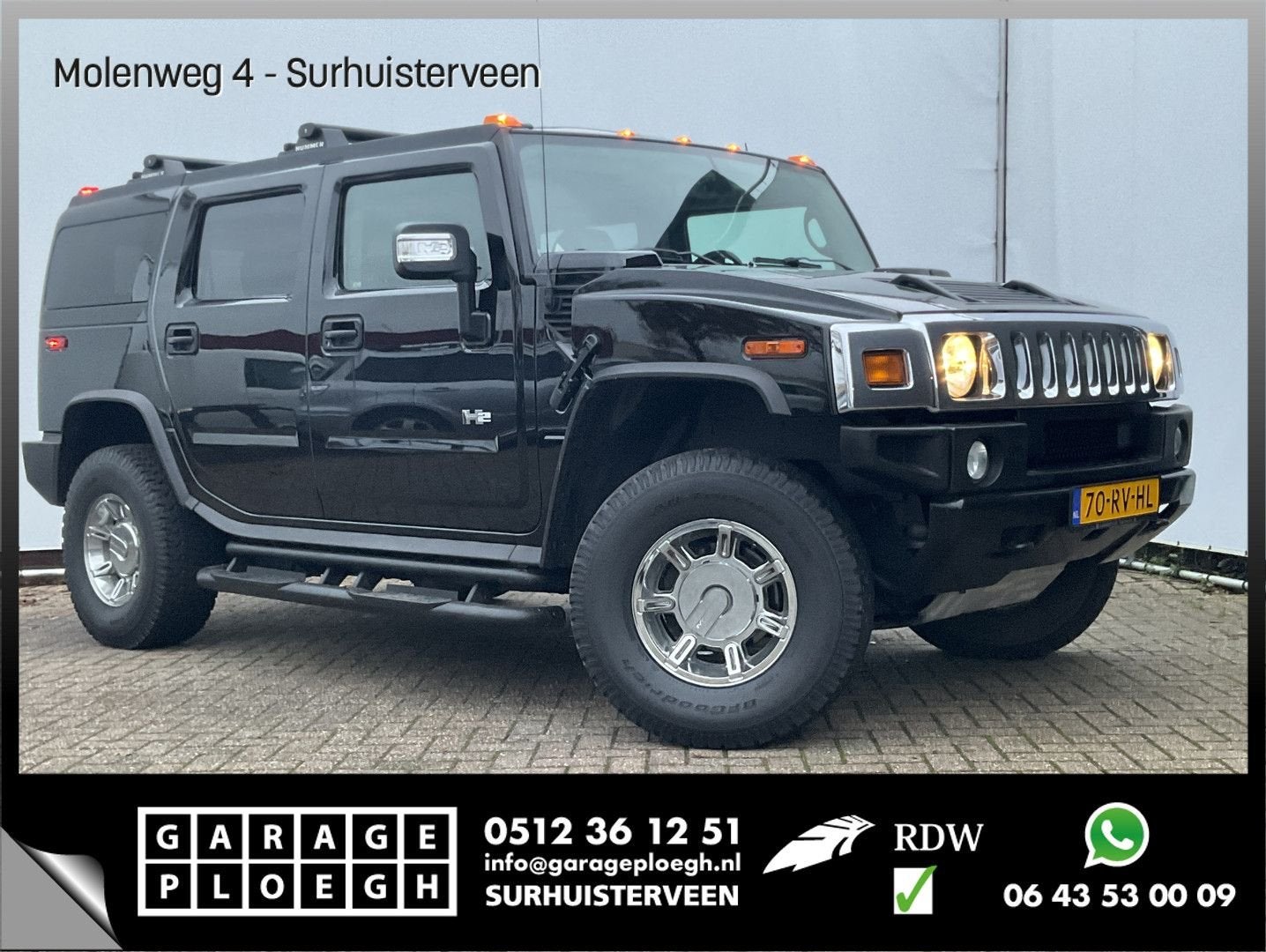 Hummer H2 6.0 V8 Perfect mooi origineel Voll.Onderhoud Young, Autos, Achat, Entreprise, Automatique, Cruise Control