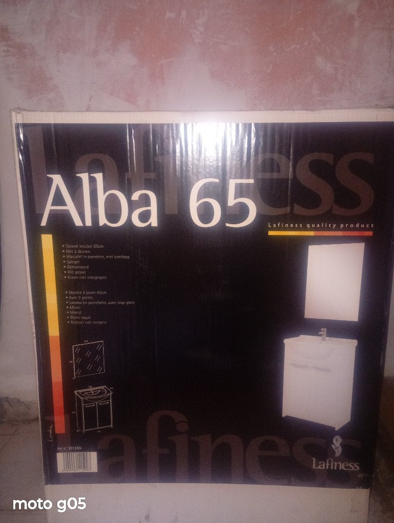badkamer meubel alba 65, Ophalen, Zo goed als nieuw, Wastafelkast