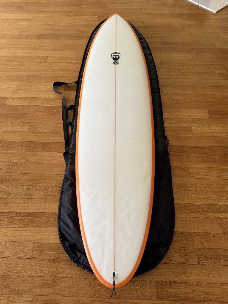 Mark Phipps One Bad Egg 7'2 + toebehoern, Ophalen, Gebruikt