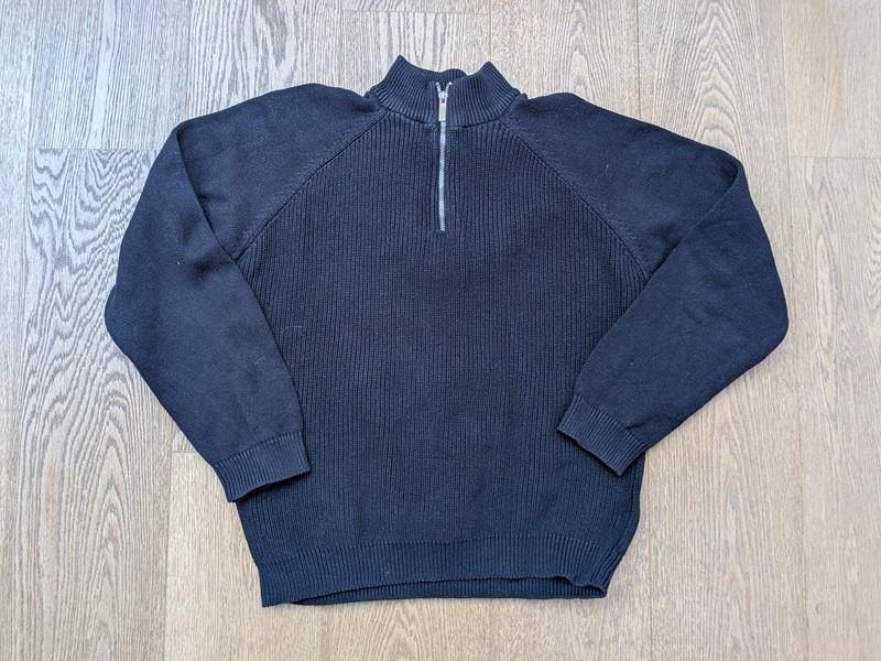 pull noir zippé garçon - taille 158 (13 ans), Kinderen en Baby's, Kinderkleding | Maat 158, Ophalen, Gebruikt, Jongen