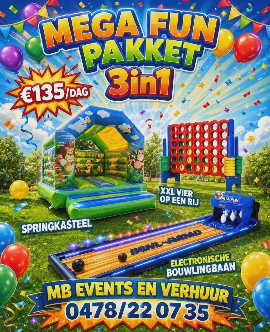 Springkasteel FUN PAKKETTEN, Tickets & Billets