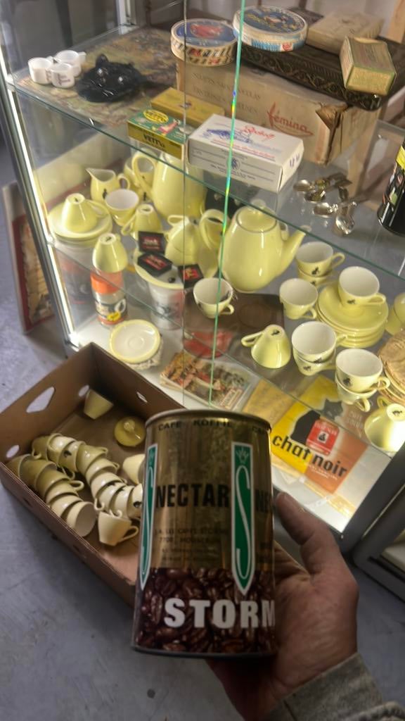 Oude blikken spaarpot Koffie Storme Moeskroen, Enlèvement ou Envoi, Comme neuf