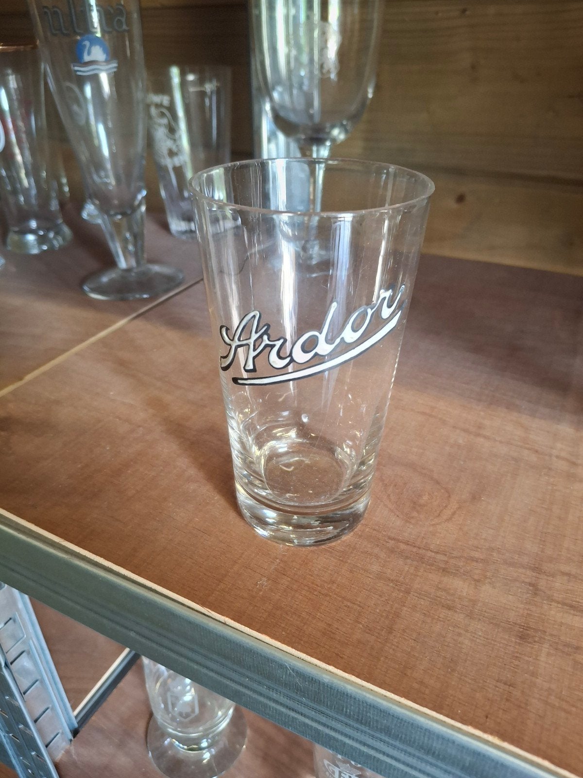 Oud email bierglas ardor willebroek, Ophalen of Verzenden