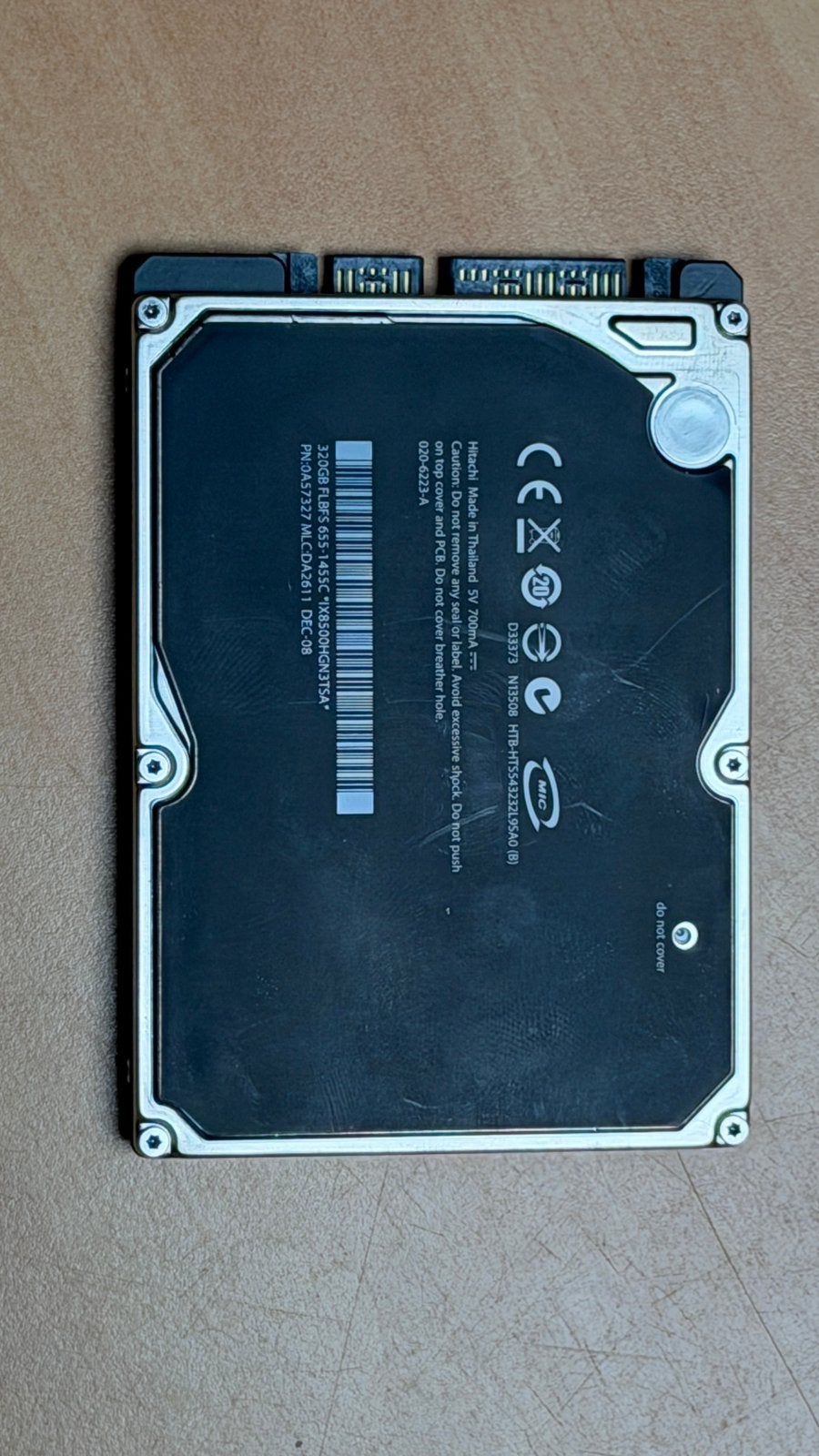 320gb harde schijf uit macbook pro sata 2.5”, Computers en Software, Intern, Gebruikt, Ophalen of Verzenden, Laptop