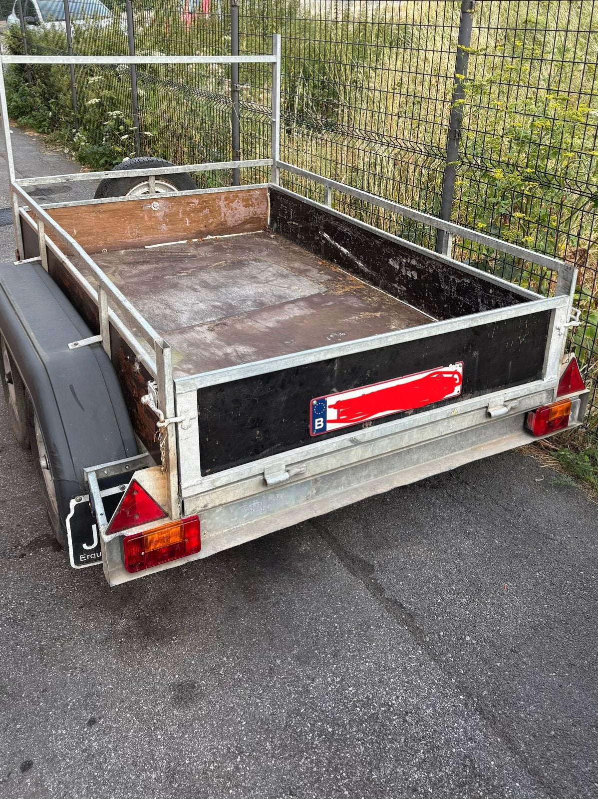 Remorque double essieux 2m20 sur 1m25, Autos : Divers, Remorques, Enlèvement, Comme neuf