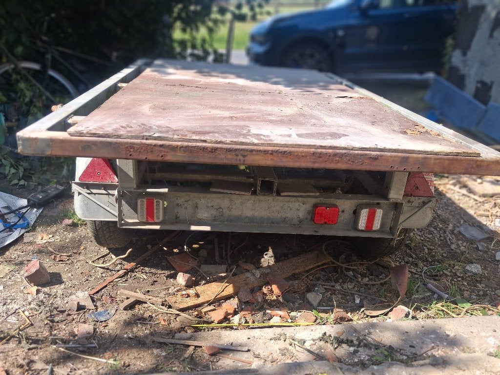 Aanhangwagen dubbele as, Auto diversen, Aanhangers en Bagagewagens, Ophalen, Gebruikt