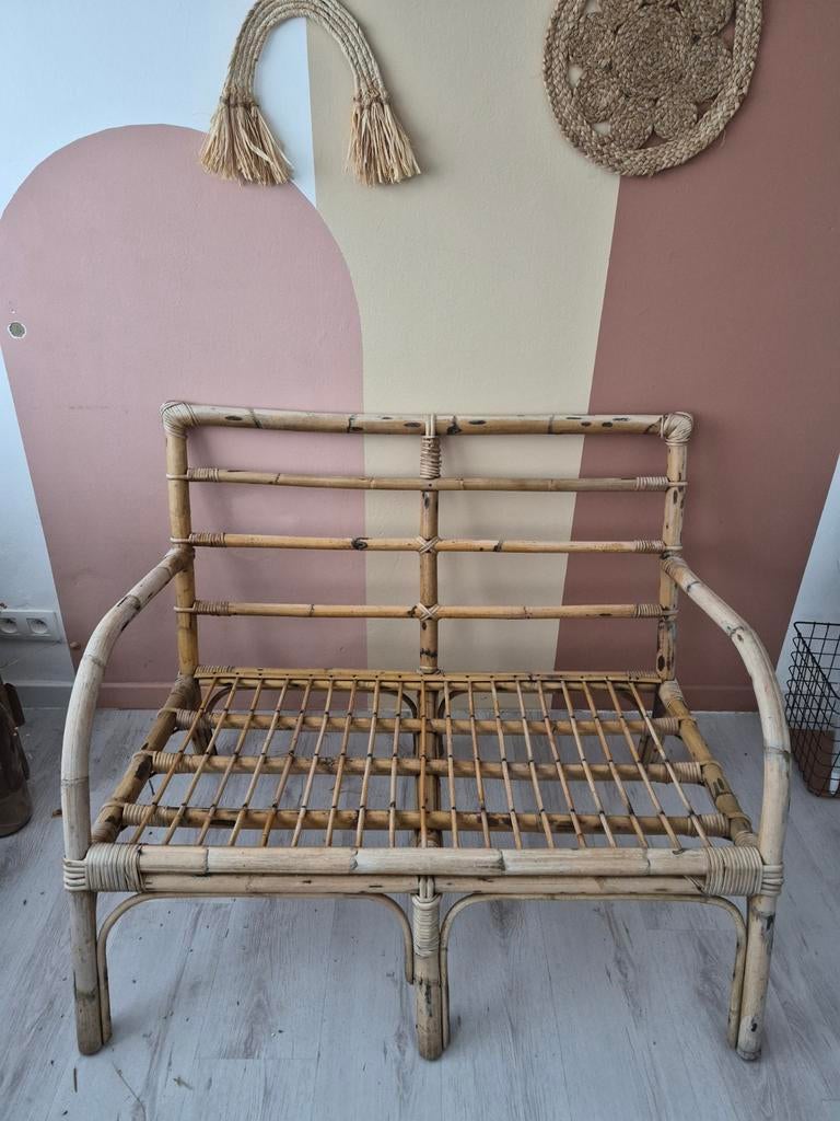 Rotan bank, Tuin en Terras, Tuinbanken, Ophalen, Gebruikt, Rotan
