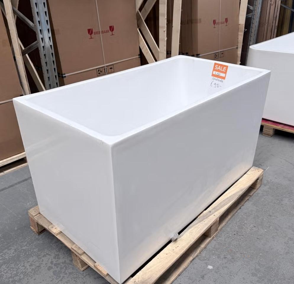 SALE ZITBAD rechthoek glans wit compact 120x65x65 nr290, Enlèvement ou Envoi, Neuf, Blanc