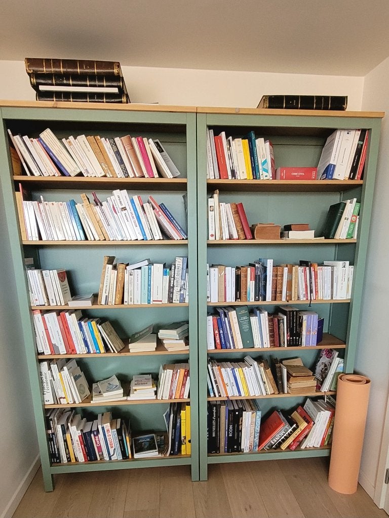 2 bibliothèques ikea hemnes chêne clair vert neuves, Neuf, Chêne, 50 à 75 cm, 150 à 200 cm
