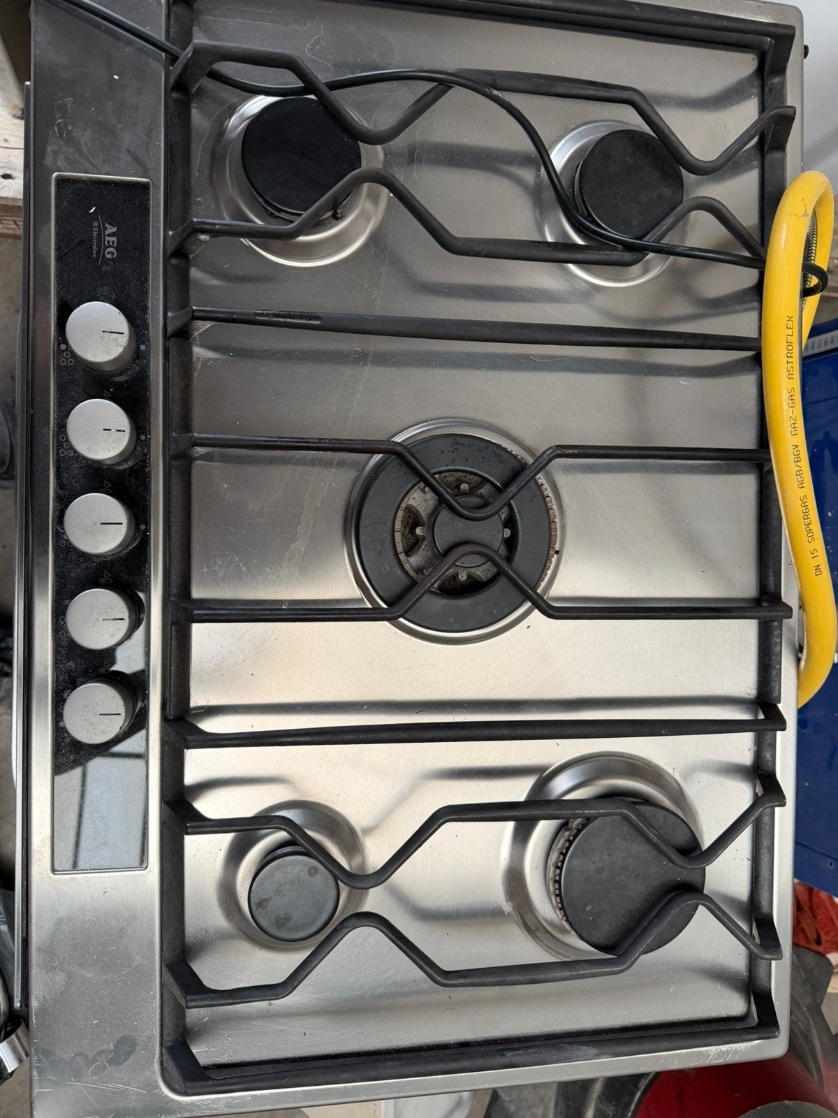 Cuisinière à gaz AEG à 5 brûleurs, Electroménager, Enlèvement, Comme neuf, Gaz