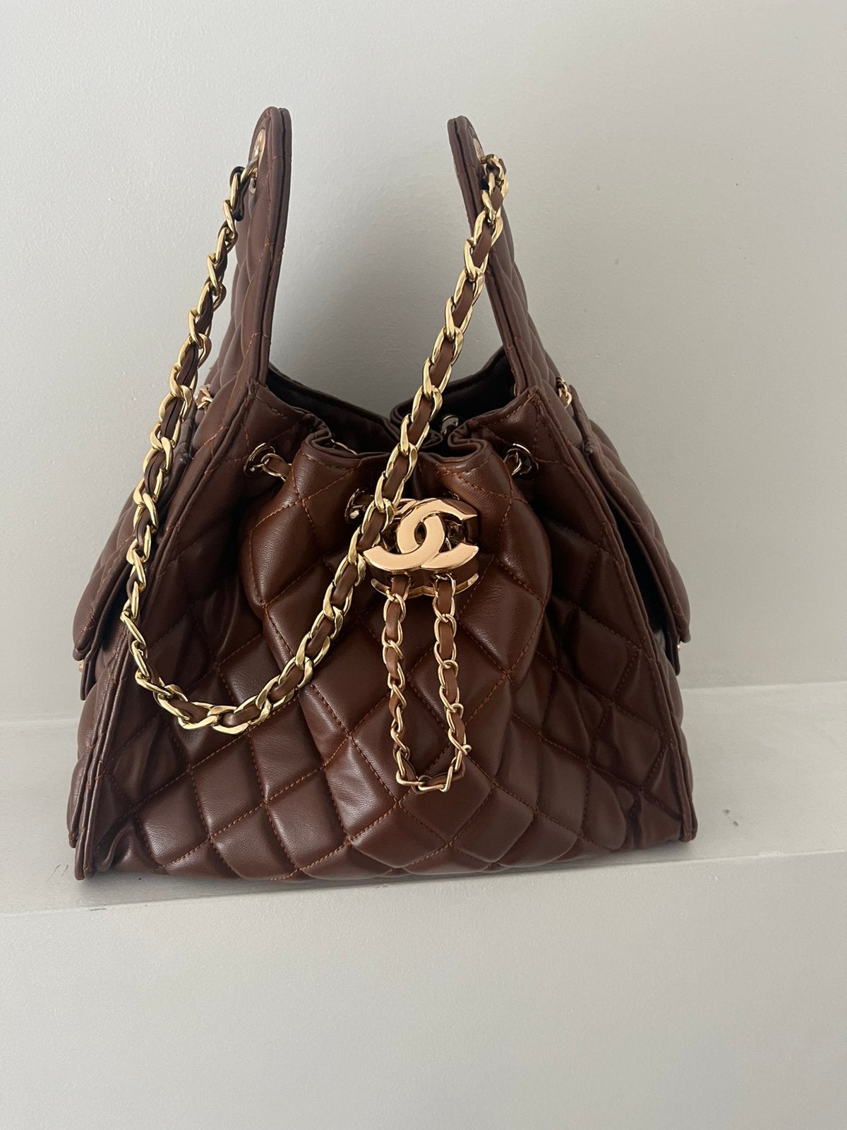 Chanel tas 1:1, Overige materialen, Bruin, Nieuw, Ophalen