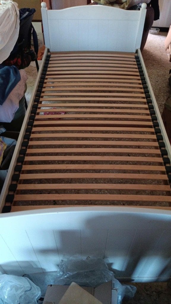 Bed met matras, Ophalen, Gebruikt, 90 cm, Eenpersoons