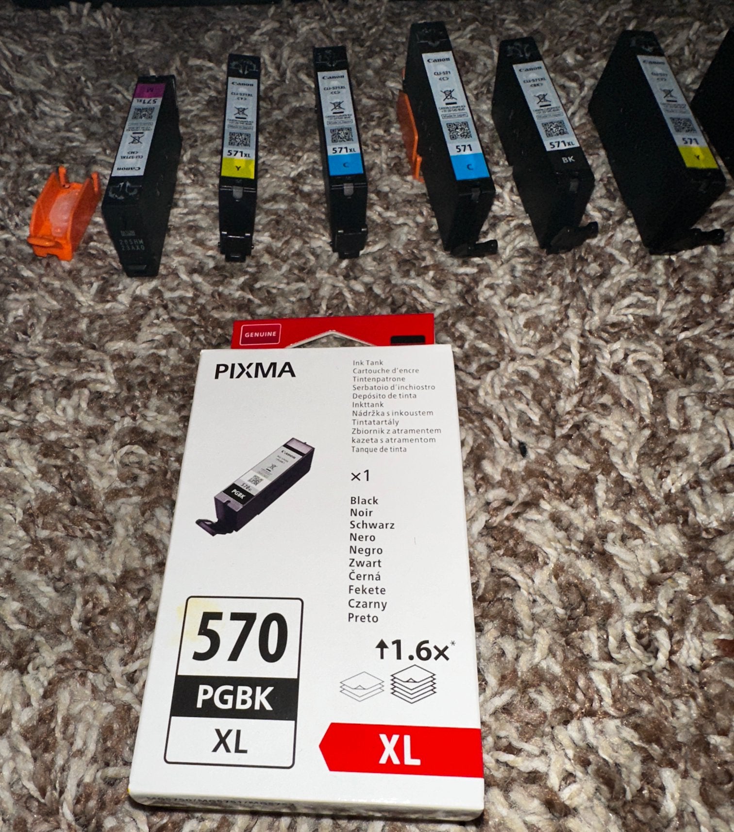 8 volle Inktpatronen Canon 570XL en 571XL, Ophalen, Nieuw, Canon
