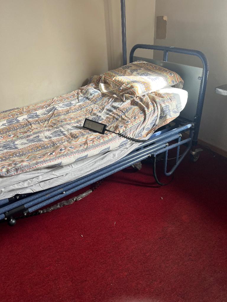 Bed, Ophalen, Eenpersoons, Blauw, Metaal