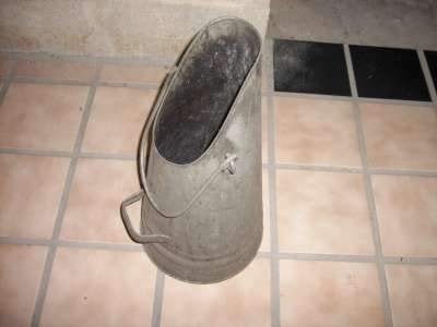 oude zinken kolenbus, Ophalen