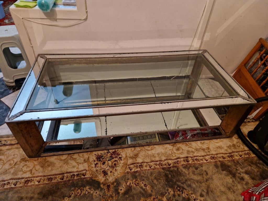 Table basse vintage, Verre