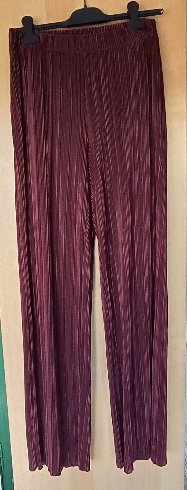 Broek met elastische, wijde broekspijpen * Zara * m, Kleding | Dames, Maat 38/40 (M), Bruin, Zara, Ophalen of Verzenden