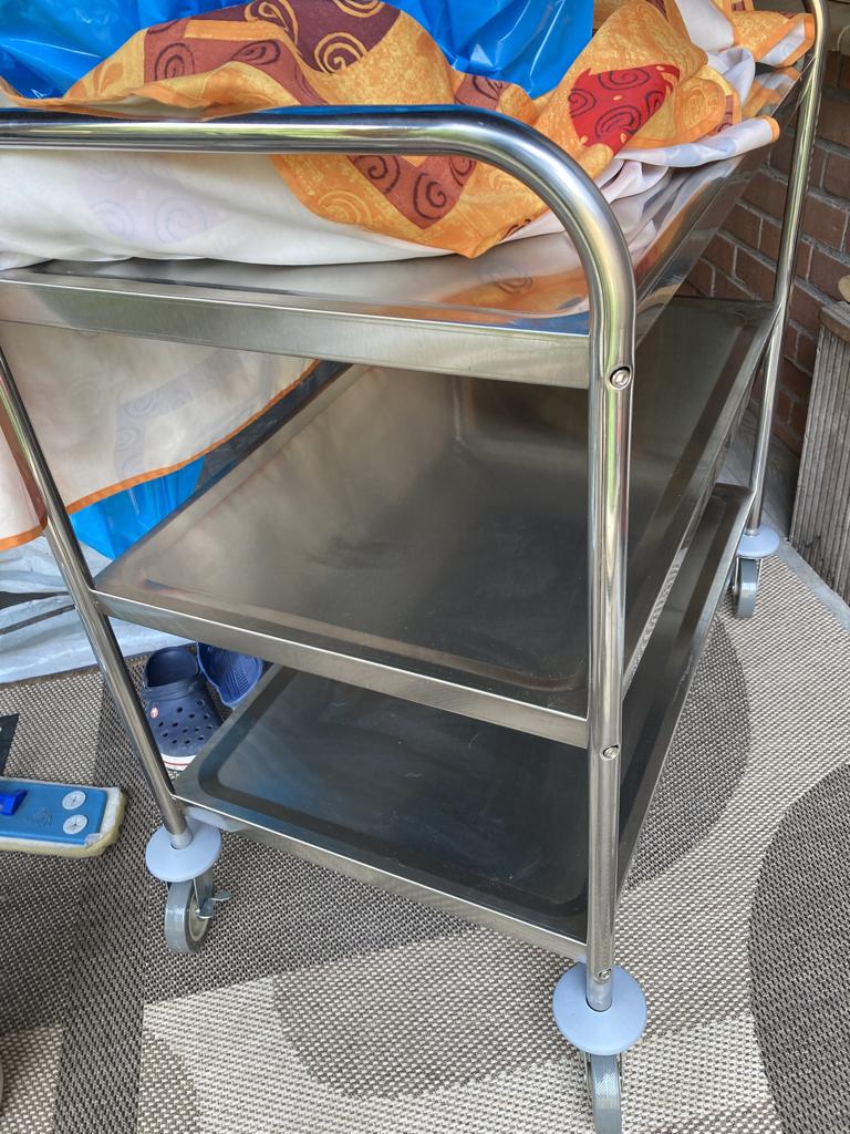 chariot de service en acier inoxydable, Maison & Meubles, Cuisine | Cuisines complètes, Neuf, Autres types, Autres couleurs, Acier ou Inox