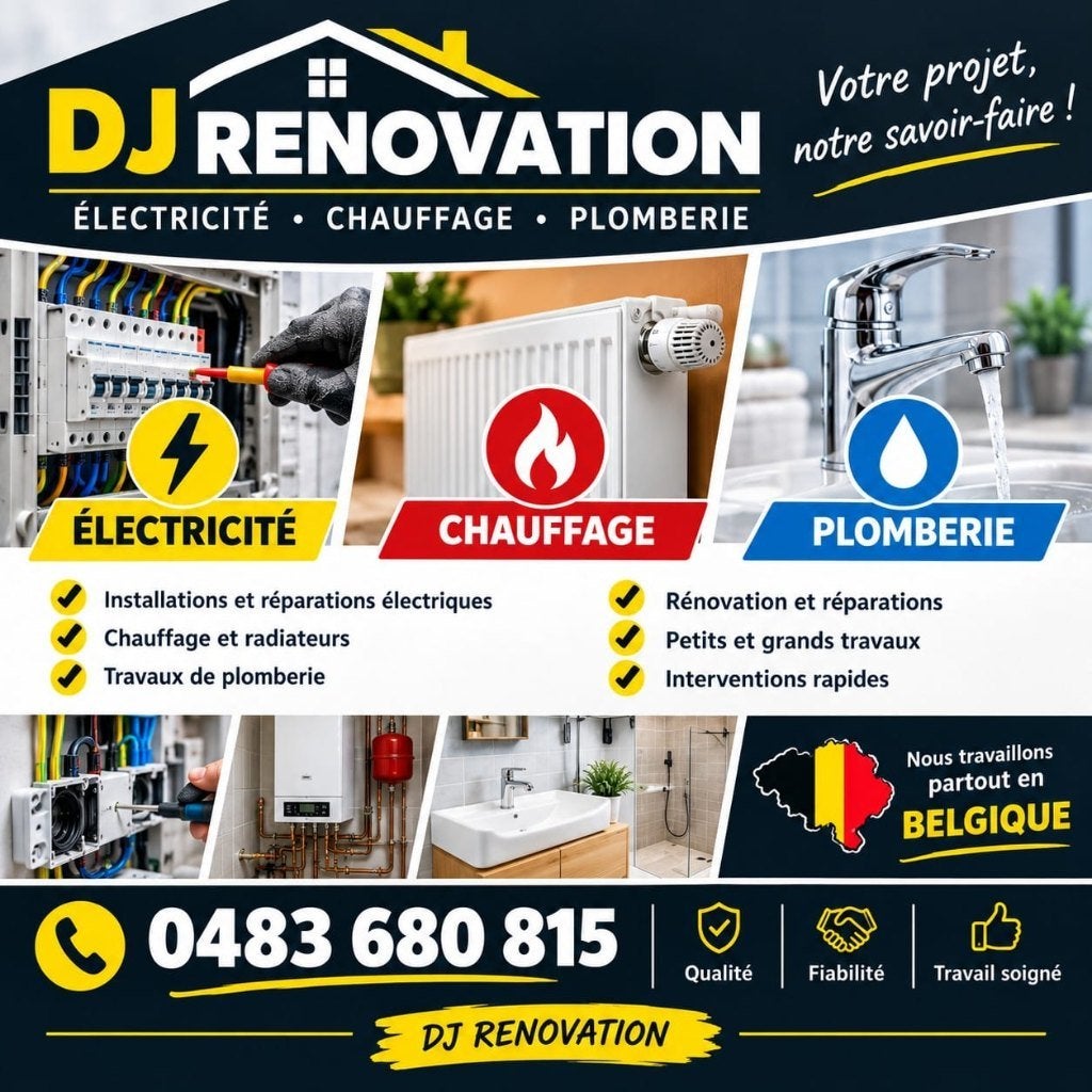 DJ RENOVATION – ÉLECTRICITÉ • CHAUFFAGE • PLOMBERIE, Bricolage & Construction, Enlèvement