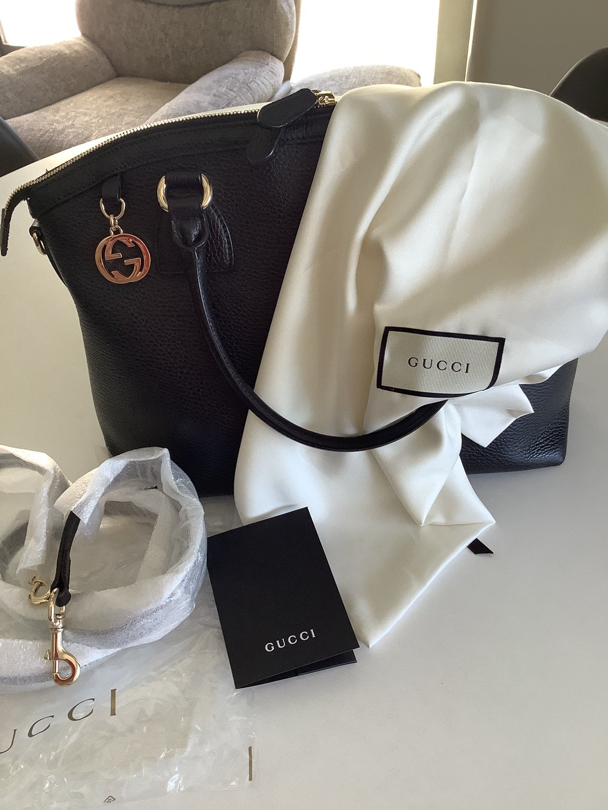Handtas Gucci, Ophalen of Verzenden, Zo goed als nieuw, Zwart, Handtas