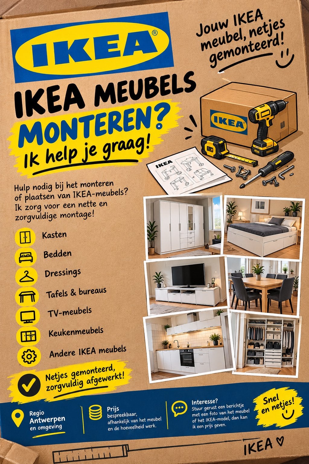 Ikea kasten monteren, Enlèvement, Comme neuf