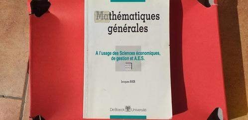 Mathématiques générales à l'usage des sciences économiques, Livres, Enlèvement, Comme neuf