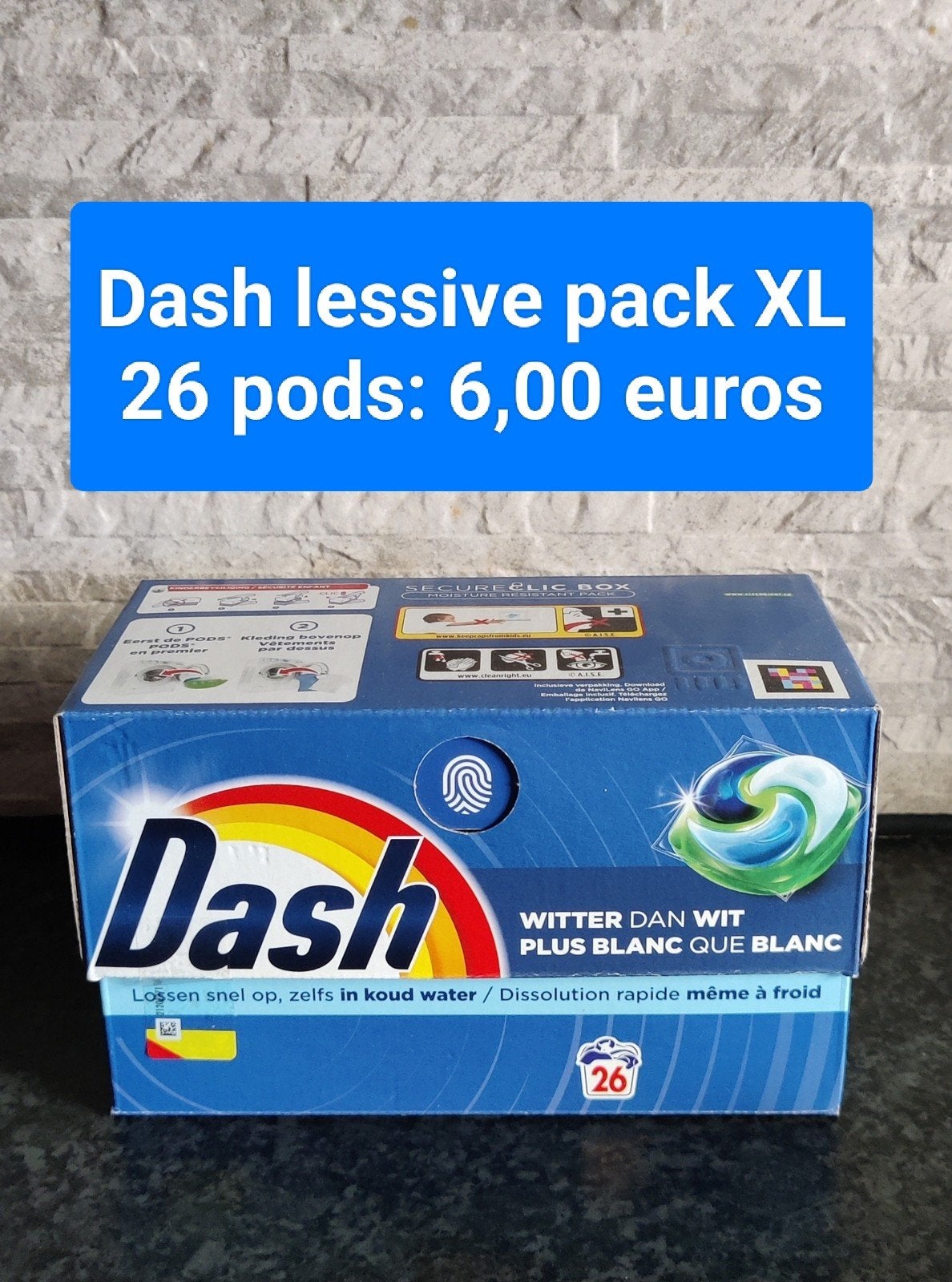 Dash wasmiddelpakket XL 26 capsules, Huis en Inrichting, Ophalen