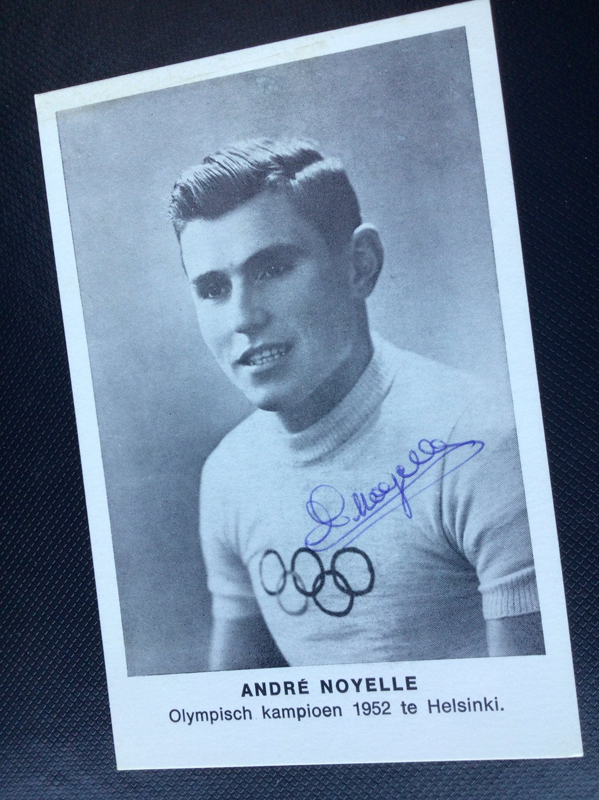 Wielerkaart 1952 olympisch kampioen andre noyelle signe, Ophalen of Verzenden, Zo goed als nieuw