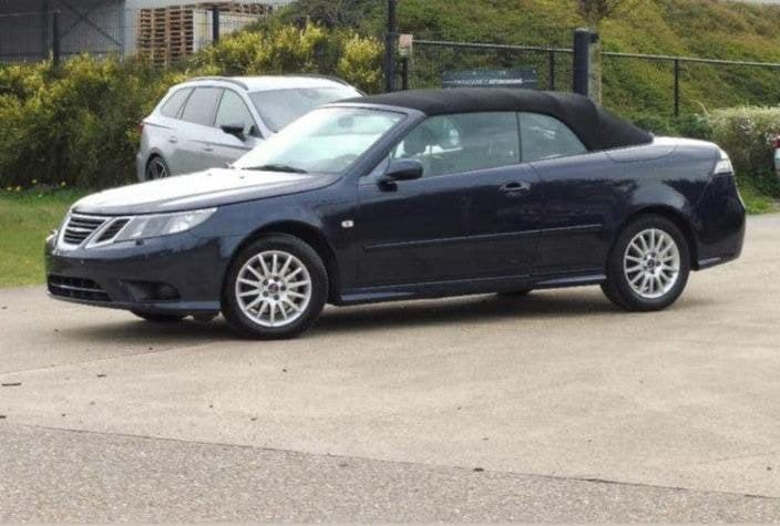 Saab 9 - 3 Cabrio 143000 km, Voorwielaandrijving, 4 zetels, Zwart, Cabriolet